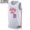 Maillot Enfant Philadelphia 76ers Joel Embiid 21 2022-23 Nike City Edition Blanc Swingman